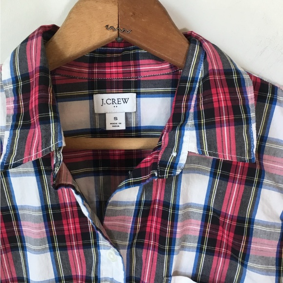 J. Crew Factory Plaid Cotton Poplin Shirt - Picture 6 of 6
